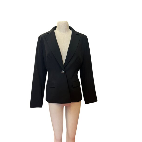 Calvin Klein Stretch Women's Black Suit Jacket Size 8 - Picture 1 of 9